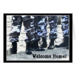 Welcome Home Military boots greeting card