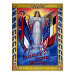 Welcome Home Our Gallant Boys Vintage WWI Poster Postcard