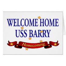 Welcome Home USS Barry Greeting Cards