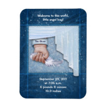 Welcome little Angel Boy Vinyl Magnet