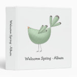 Welcome Spring · Teal Bird 3 Ring Binder