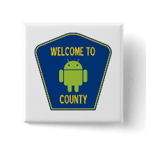 Welcome To Android County (Bug Droid Sign)