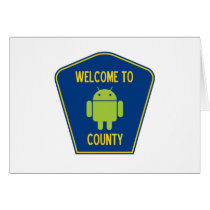 Welcome To Android County (Bug Droid Sign)