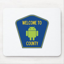 Welcome To Android County (Bug Droid Sign)