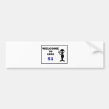 Welcome To Area 51 Bumper Sticker