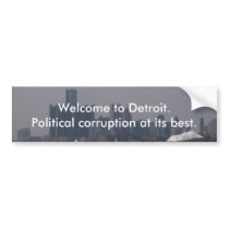 Welcome to Detroit Bumper Sticker
