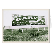Welcome to Gary Indiana (vintage sign) Card