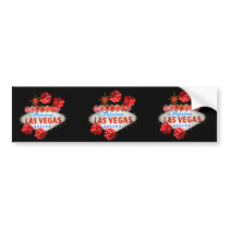 Welcome to Las Vegas + Dice Bumper Sticker