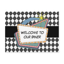 Welcome to our Diner Table postcard