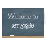 Welcome to School Chalkboard with smudge marks Card