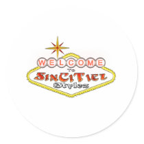Welcome To SinCiTiez  Stylez Round Sticker