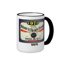 Welcome to: the end of the world taza de café