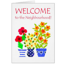 Welcome to the Neighbourhood Card - Flower Power