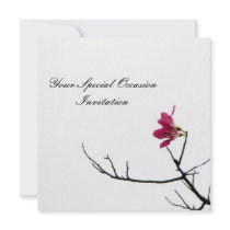 Welcoming Spring/ Oriental Zen All-Occasion Flora Personalized Invitations