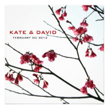 Welcoming Spring/Oriental Zen All-Occasion Flora Custom Invitations
