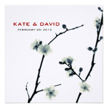 Welcoming Spring/Oriental Zen All-Occasion Flora Invitation