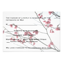 Welcoming Spring | Oriental Zen Sakura RSVP Invites