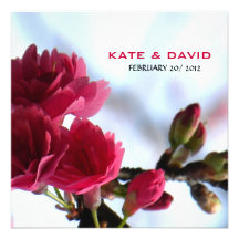 Welcoming Spring/Red Sakura All-Occasion Invitations