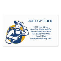 Welder Fabricator Welding Retro business card