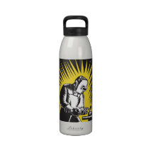 Welder Metal Worker Welding Retro Water Bottle