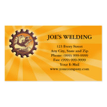 Welder Worker Welding Torch Retro Business Cards