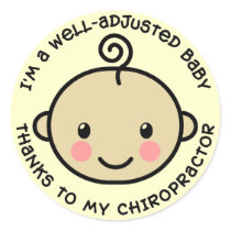 Well-Adjusted Baby Chiropractic Stickers