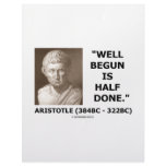 Well Begun Is Half Done (Artistotle) Quote letterhead
