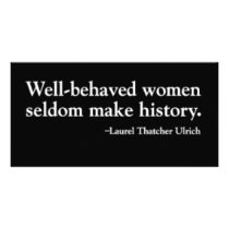 Well-Behaved Women Black Organic Junior T-Shirt (8 Picture Card