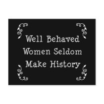 Well Behaved Women Postcard