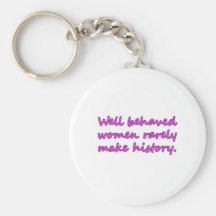 Well Behaved Women Sarcastic Design Keychains