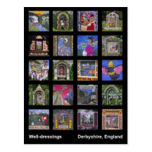 Well-dressing postcard