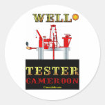 Well Tester, Oil Field Decal Round Stickers
