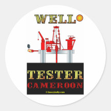 Well Tester, Oil Field Decal Round Stickers