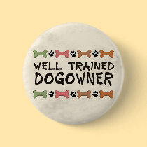 Well Trained Dogowner buttons