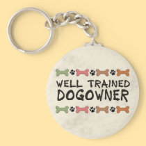 Well Trained Dogowner keychains