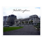 wellington parliament beehives postcard