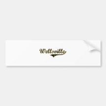 Wellsville Missouri Classic Design Bumper Sticker