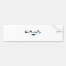 Wellsville New York Classic Design Bumper Stickers