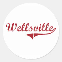 Wellsville Ohio Classic Design Stickers