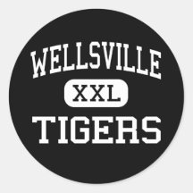 Wellsville - Tigers - High - Wellsville Ohio Round Sticker