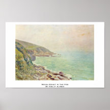 Welsh Coast In The Fog By Sisley Alfred Poster