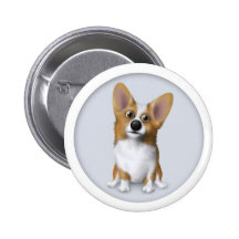Welsh Corgi 1 Button