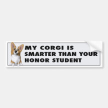 Welsh Corgi 1 Honour Bumper Stickers