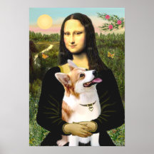 Welsh Corgi 7b Pembroke - Mona Lisa Poster