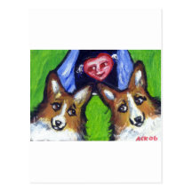 Welsh Corgi love Postcard
