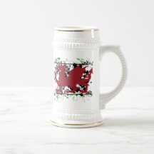 Welsh Dragon Beer Stein Coffee Mug
