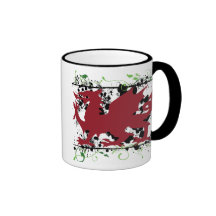Welsh Dragon Glass Mug