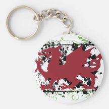 Welsh Dragon Keychain