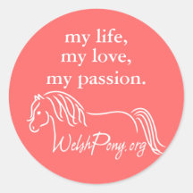 Welsh Pony & Cob Society of America Round Stickers