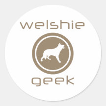 Welsh Sheepdog Round Stickers